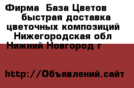 Фирма «База Цветов 24» - быстрая доставка цветочных композиций - Нижегородская обл., Нижний Новгород г.  »    